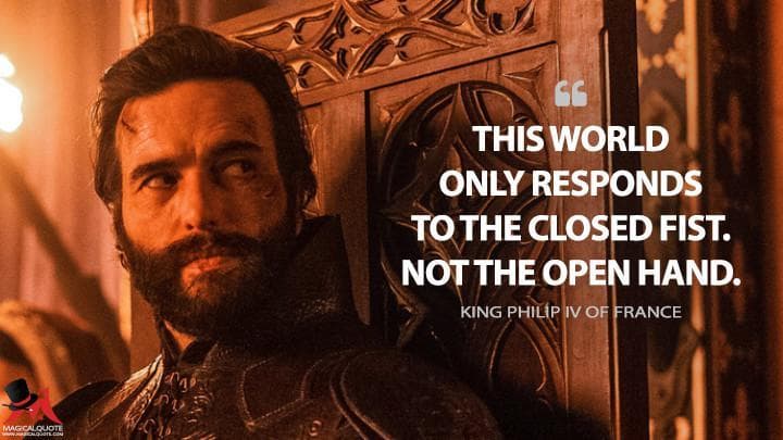 This world only responds to the closed fist. Not the open hand.