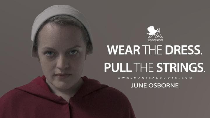 Wear the dress. Pull the strings.